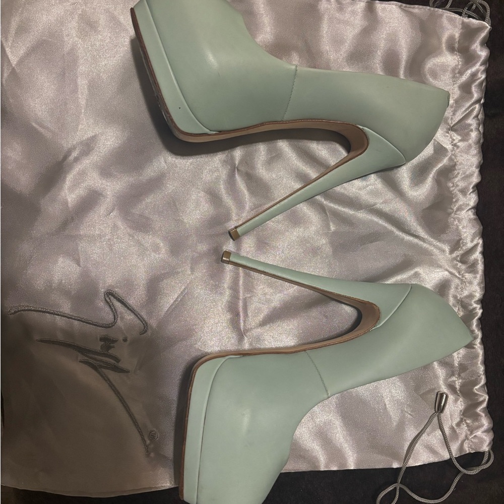 Giuseppe Zanotti Mint Green Platform Heels